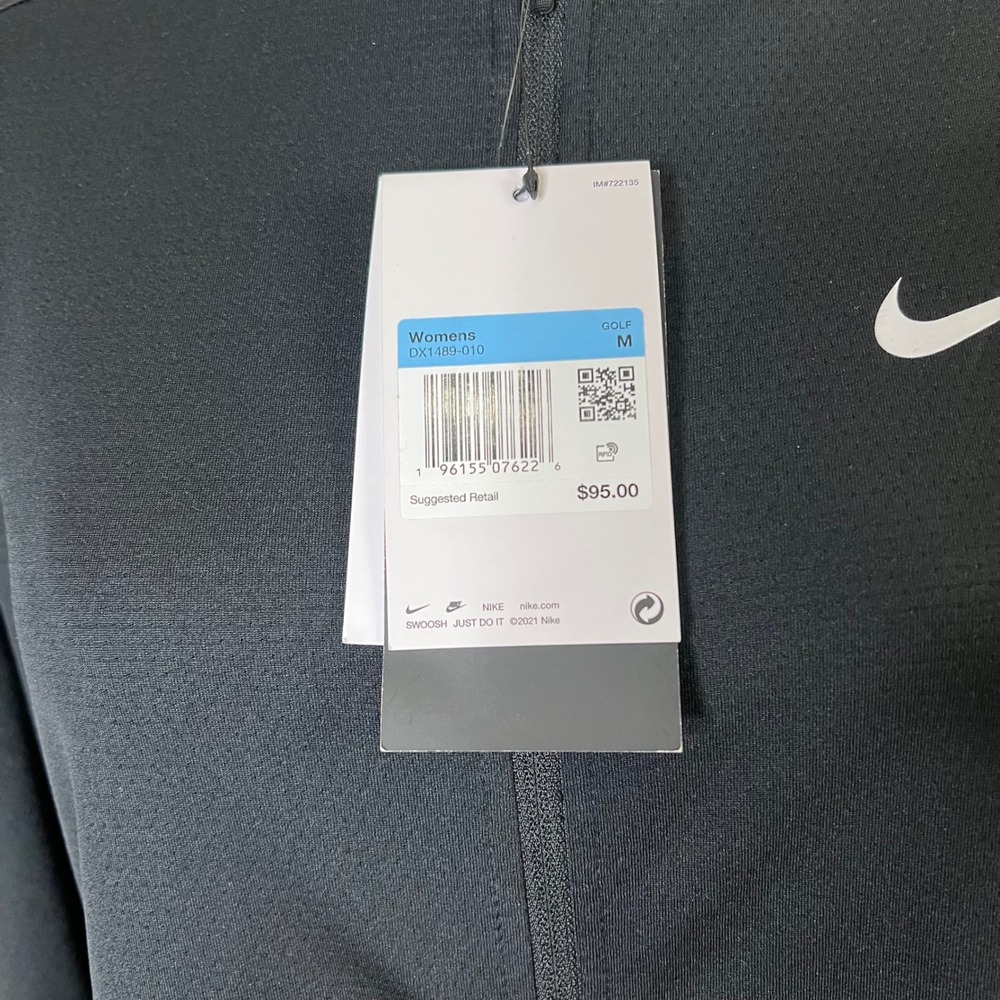 Nike Jacket Full Zip Golf Womens Size M Black Dri-FIT UPF 40+ NEW DX1489-010 - Picture 2 of 9